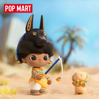 【ของแท้ 100%】ฟิกเกอร์ POP MART Dimoo Moo time roaming series Mystery Box PopMart สําหรับตกแต่งบ้าน