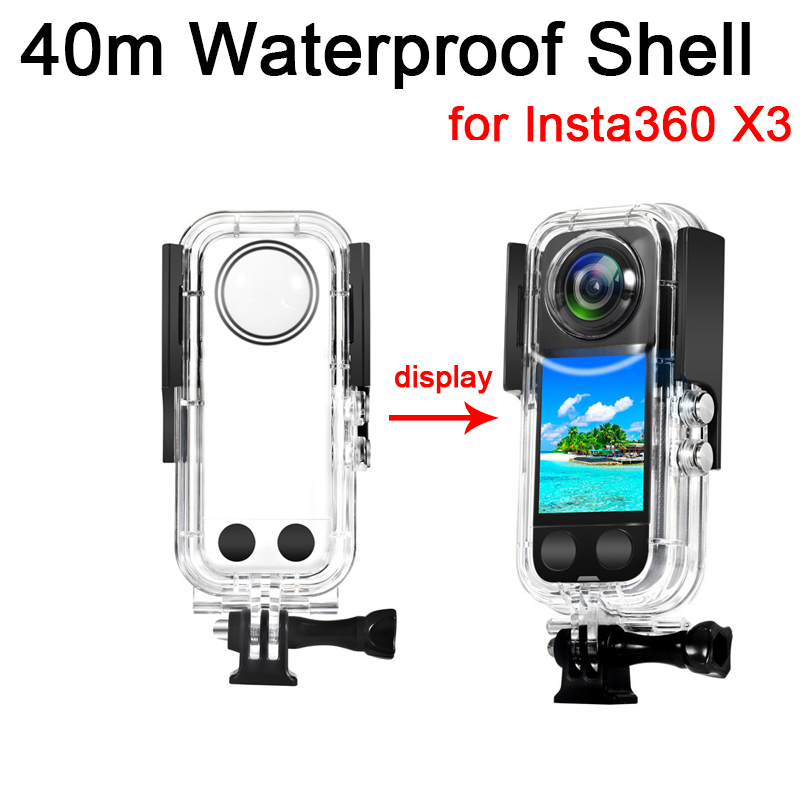 เคสกล้องพาโนรามา กันน้ํา 40 เมตร อุปกรณ์เสริม สําหรับ Insta360 X3 Insta360 ONE X3