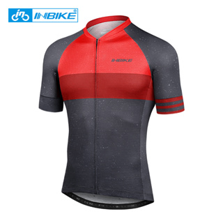 Inbike เสื้อกีฬาแขนสั้น ระบายอากาศได้ดี แฟชั่นฤดูร้อน สําหรับผู้ชาย เหมาะกับการขี่จักรยานเสือภูเขา