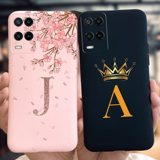 เคสโทรศัพท์ ซิลิโคนนิ่ม กันกระแทก ลายมงกุฎตัวอักษรน่ารัก สําหรับ OPPO A54 4G CPH2239 A54 A 54 OPPOA54 2021