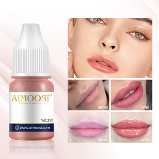 Aimoosi 3 ชิ้น / เซต จับคู่ การออกแบบ สีนู้ด สัก ไมโครเบลด หมึกสี กึ่งถาวร แต่งหน้า คิ้ว ริมฝีปาก วัสดุสิ้นเปลือง