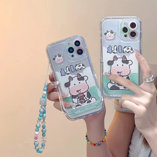 เคสโทรศัพท์มือถือ tpu แบบนิ่ม ลายการ์ตูนวัว สําหรับ iPhone 14 14promax 14pro 12PRO 12PROMAX 13 13pro 13promax