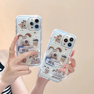 เคสโทรศัพท์มือถือแบบนิ่ม tpu ลายลูกสุนัขคิด สําหรับ iPhone 13promax 12pro 14 14promax 14pro 13pro