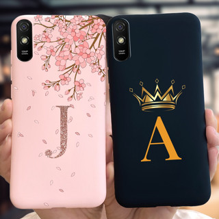 เคสโทรศัพท์มือถือแบบนิ่ม TPU กันกระแทก ลายมงกุฎ ตัวอักษร แฟชั่น สําหรับ Xiaomi Redmi 9A 9AT 9i