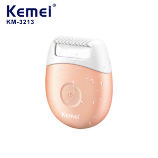 Kemei KM-3213 เครื่องโกนหนวดไฟฟ้า กันน้ํา แบบพกพา ชาร์จ USB สําหรับผู้หญิง