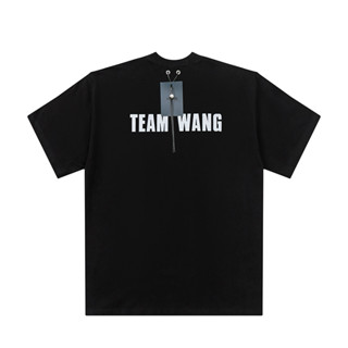 เสื้อยืดคอกลม แขนสั้น ผ้าฝ้าย พิมพ์ลายตัวอักษร Team Wang สไตล์เกาหลี วินเทจ พลัสไซซ์ สําหรับผู้หญิง และผู้ชาย