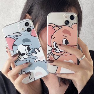 เคสโทรศัพท์ซิลิโคน TPU ใส แบบนิ่ม ลายการ์ตูน Tom and Jerry สําหรับ Vivo IQOO neo 3 5 Z1X Y85 Z3X V9 Z5X Pro S5 S6 S7T S7E S9e S10 Pro E S12 V23 V11i Z3i V15 S1 Y7S V17