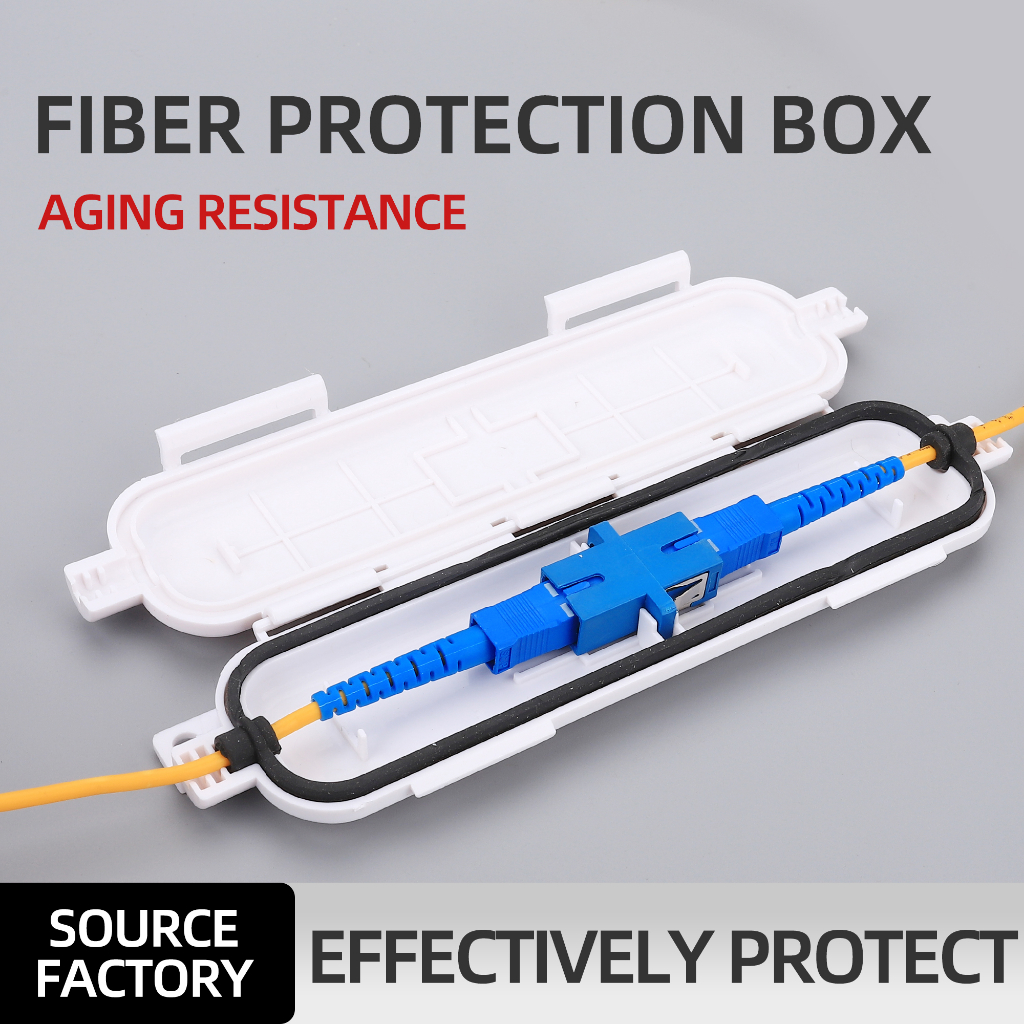 1PCS FTTH ไฟเบอร์ออปติกเครื่องมือในครัวเรือนกล่องกันน้ําสายหนัง Hot Melt ฝาครอบป้องกัน Splice กล่อง SC-UPC simplex หน้าแปลน coupler connector
