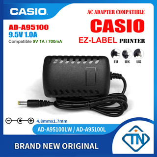 อะแดปเตอร์พาวเวอร์ซัพพลาย 9.5V 1A AC DC AD-A95100 สําหรับเครื่องพิมพ์ฉลาก Casio KL-70 KL-100 KL-300 KL-400 KL-430 KL-820 KL-1500 KL-7000 EZ