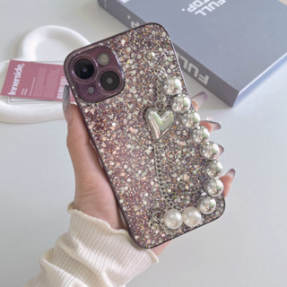 【หยดผงแวววาวด้วยไฟฟ้า เคสโทรศัพท์ / เงิน】สำหรับ เคสไอโฟน13 Pro Max 14 Pro 13 14 Pro Max 12 Pro Max เปลือกแข็งของผู้หญิง เคสไอโฟน11 12 Pro 12 14 Plus 13 Pro 11 Pro เคสป้องกันการตกหล่นสุดหรูที่ทําด้วยมือ iPhone 14 11 Pro Max เคสมือถือ