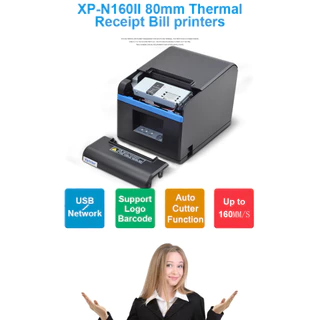 เครื่องพิมพ์ใบเสร็จรับเงิน 80 มม. พร้อมคัตเตอร์อัตโนมัติ สําหรับคอมพิวเตอร์ POS N160II USB อีเธอร์เน็ต USB บลูทูธ USB Wifi