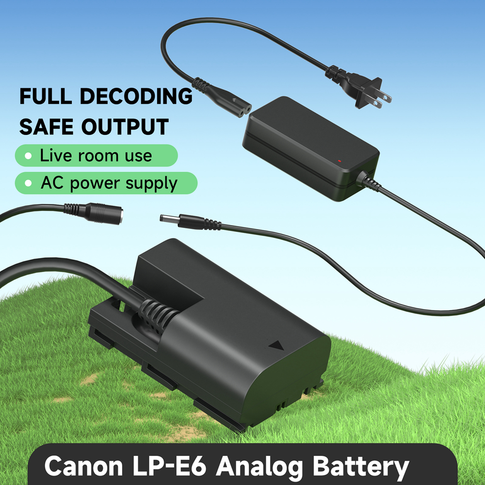 Palo อะแดปเตอร์แบตเตอรี่ดัมมี่ ACK-E6 DR-E6 LP-E6/E6N Type-C/AC สําหรับ Canon EOS R5 R6 R7 5D 6D 7D 