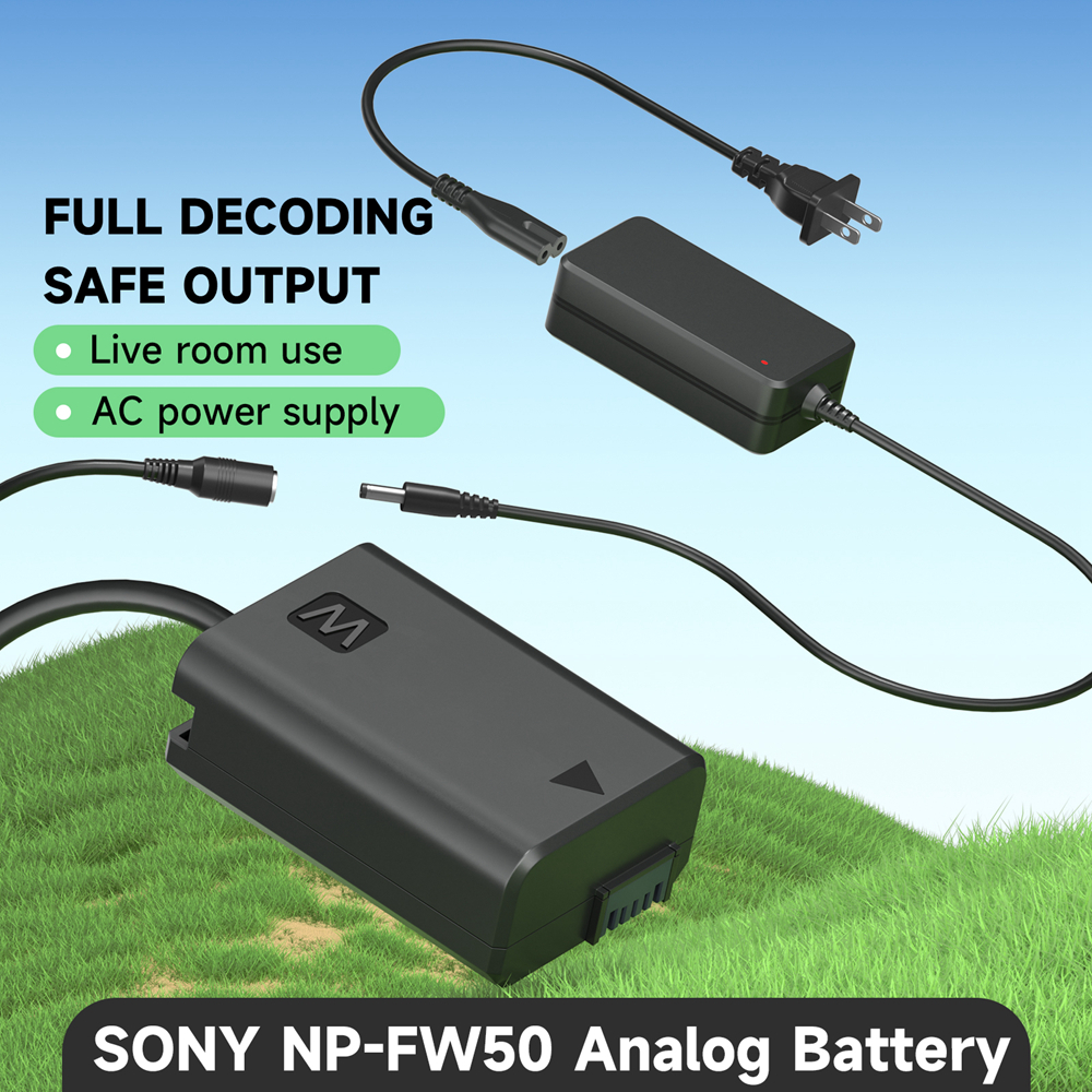 Palo อะแดปเตอร์แบตเตอรี่ดัมมี่ NP-FW50 AC-PW20 สําหรับ Sony Alpha A5100 A6000 A6100 A6300 A6400 A650
