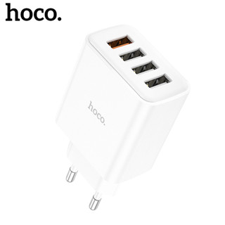 Hoco C102A อะแดปเตอร์ชาร์จ USB 28.5W QC3.0 ปลั๊ก EU สี่พอร์ต ชาร์จเร็ว สําหรับเดินทาง