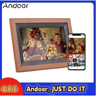 Andoer กรอบรูปดิจิทัล WiFi 10.1 นิ้ว หน้าจอ IPS 1280*800 16GB หมุนอัตโนมัติ พร้อมขาตั้งด้านหลัง