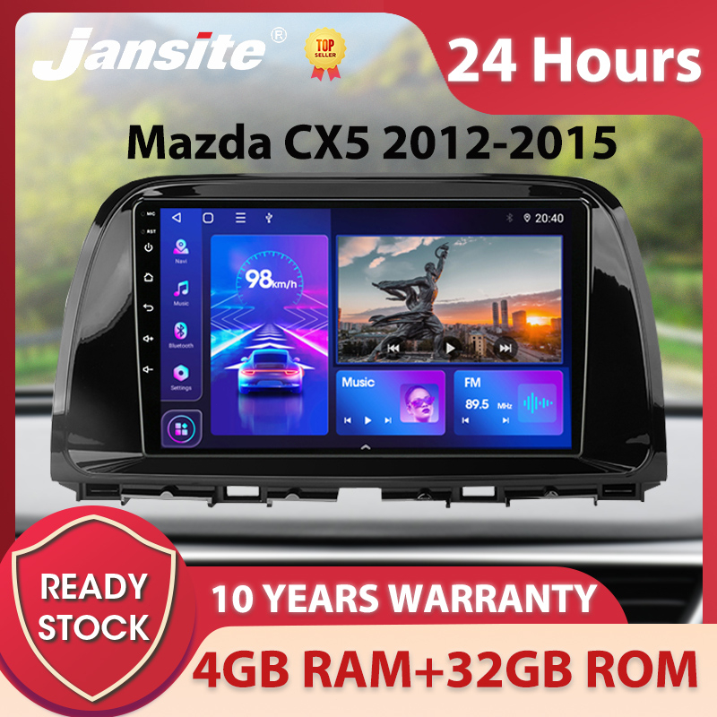 Jansite เครื่องเล่นมัลติมีเดีย วิทยุ 2 Din Android GPS นําทาง สําหรับ Mazda CX5 CX-5 CX5 2012-2015