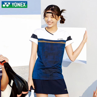 Yonex เสื้อกีฬาแบดมินตัน แขนสั้น แบบแห้งเร็ว ดูดซับเหงื่อ สําหรับผู้ชาย และผู้หญิง