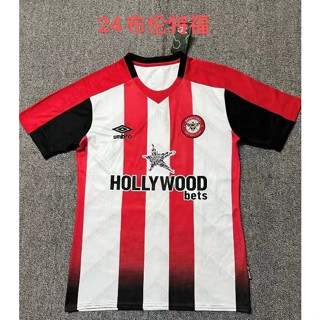 เสื้อกีฬาแขนสั้น ลายทีมชาติฟุตบอล Brentford 23 24 ชุดเหย้า คุณภาพสูง สําหรับผู้ชาย