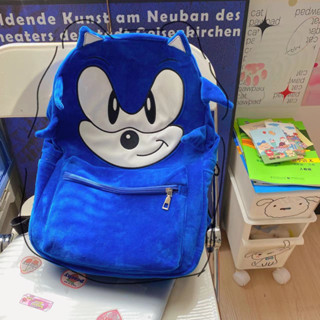 กระเป๋าเป้สะพายหลัง กระเป๋านักเรียน ขนาดใหญ่ จุของได้เยอะ ลายการ์ตูน Sonic Sonic น่ารัก อินเทรนด์สําหรับนักเรียนมัธยมต้น ผู้ชาย และผู้หญิง