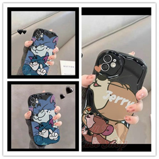 เคส Samsung A14 A13 A11 A04 A04S A03 A02 A02S A71 A54 A53 A52 A52S A51 A50 A50S A34 A33 A32 A31 A30 A24 A23 A21S A20 4G 5G M11 3D Cartoon Cat Mouse Soft Black Case