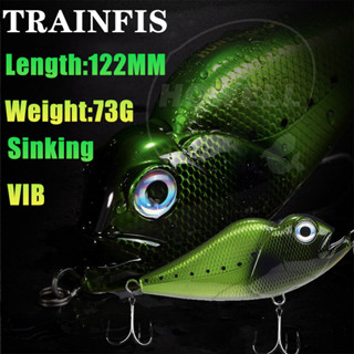 【TRAINFIS】เหยื่อตกปลาโลหะ Vib 3D 10 สี 73 กรัม 12 ซม.