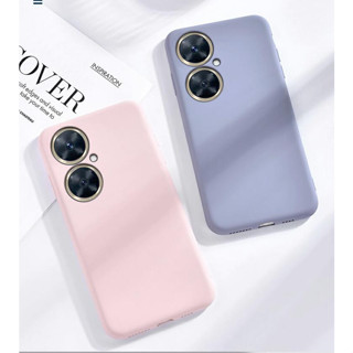 เคสซิลิโคนนิ่ม ขอบตรง หลากสี กันกระแทก ป้องกันกล้อง สําหรับ VIVO Y27 4G 5G