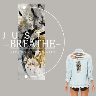 แผ่นสติกเกอร์ ลาย Just Breathe Patch Diy สําหรับติดตกแต่งเสื้อผ้า