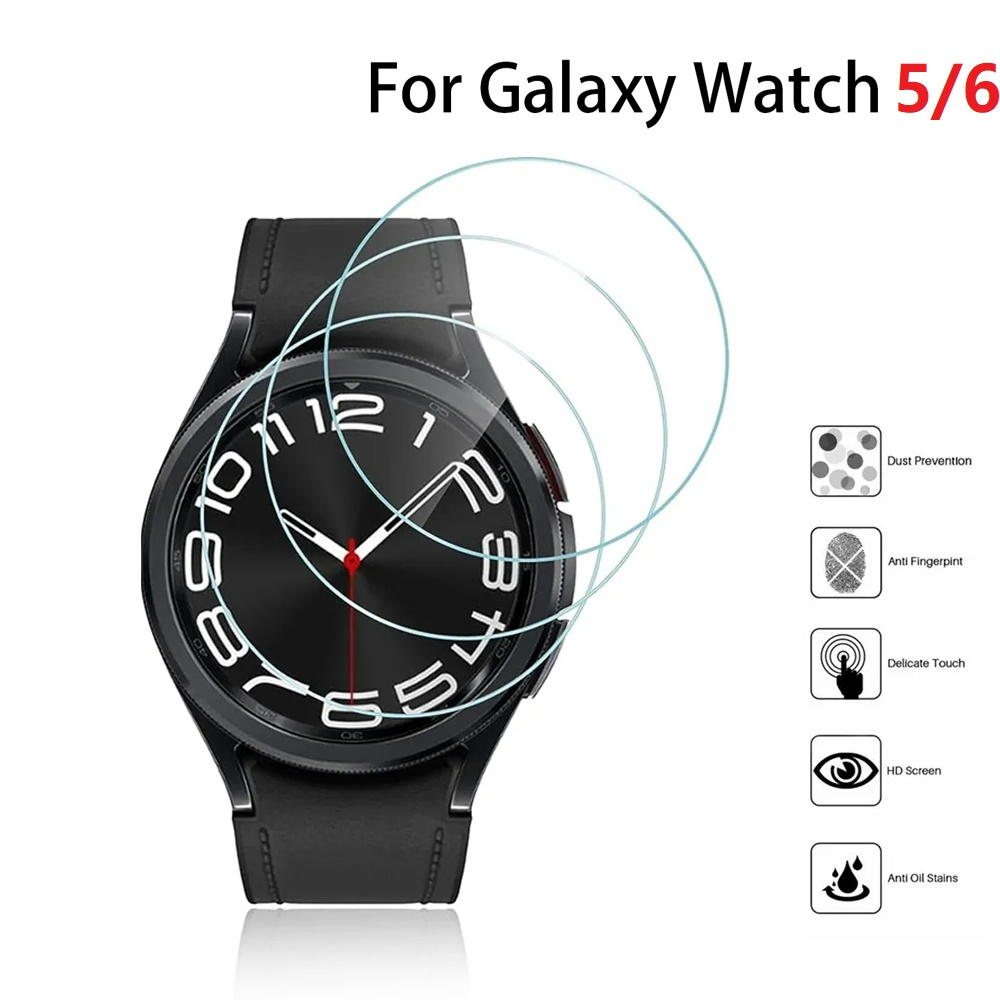 กระจกนิรภัยกันรอยหน้าจอ 2.5D สําหรับ Samsung Galaxy watch 5 40 มม. 44 มม. watch5 pro 45 มม. Watch6 Classic 43 มม. 47 มม.