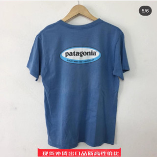 เสื้อยืดแขนสั้น ผ้าฝ้ายแท้ พิมพ์ลาย Patagonia สําหรับผู้ชาย และผู้หญิง