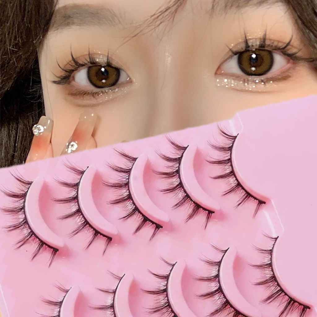 ขนตาปลอม 3d ขนปุยนุ่ม ธรรมชาติ คุณภาพสูง 5 คู่ / ชุด