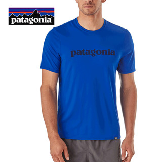 เสื้อยืดแขนสั้น ผ้าฝ้ายแท้ พิมพ์ลาย Patagonia สําหรับผู้ชาย และผู้หญิง