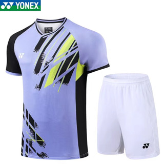 Yonex ชุดแบดมินตัน ซับเหงื่อ แขนสั้น แห้งเร็ว สําหรับผู้ชาย และผู้หญิง ฝึกซ้อมแบดมินตัน