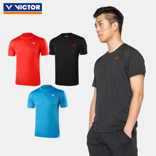 Victor ใหม่ เสื้อยืดลําลอง แขนสั้น ผ้าถัก ระบายอากาศ แห้งเร็ว สําหรับผู้ชาย และผู้หญิง เหมาะกับการเล่นกีฬาแบดมินตัน 2023