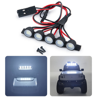 ชั้นวางไฟ Led สีขาว สําหรับอัพเกรดรถไต่หินบังคับ Axial SCX24 AXI00006 Bronco 1/24