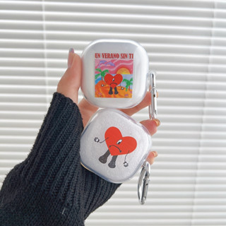 เคสป้องกันหูฟัง TPU แบบนิ่ม สีโปร่งใส พร้อมตะขอ สําหรับ Samsung Galaxy Buds 2 Pro / Buds Live / Buds 2 / Buds2 Pro