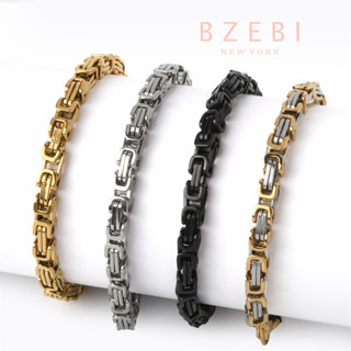 BZEBI สร้อยข้อมือ กําไลข้อมือผู้หญิง แฟชั่น โซ่ สแตนเลส bracelet ไม่ลอกไม่ดํา น่ารัก ทอง ทองแท้ งคำ สีทอง สําหรับผู้หญิง 65B