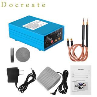 Docreate เครื่องเชื่อมจุดไฟ 5000W แบบพกพา 0-800A ปรับได้ สําหรับแบตเตอรี่ 18650