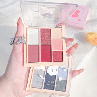 Helen Beauty พาเลทอายแชโดว์ เจ็ดสี ประดับเลื่อม ขนาดใหญ่ 9.9 กรัม สําหรับแต่งหน้า