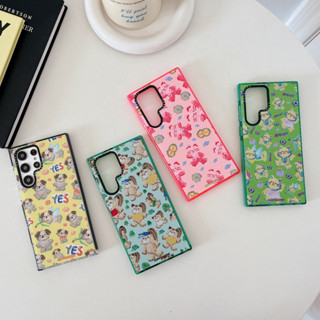 การ์ตูน น่ารัก Slowcoaster ตุ๊กตา พวกผู้ร่วมงาน เคส Samsung Galaxy S23 Ultra S22 Ultra S21 Ultra S20 S21 S22 S23 Plus + S20Ultra Case ใหม่ ขอบสี เรียบง่าย โปร่งใส ป้องกันการหล่น ซิลิกาเจล นุ่ม ซัมซุง เคส