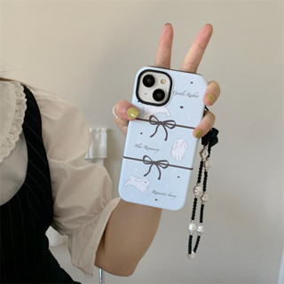 เคสโทรศัพท์มือถือ ลายกระต่าย Ikebana ประดับโบว์ สําหรับ iphone 14 pro max 13 pro msx
