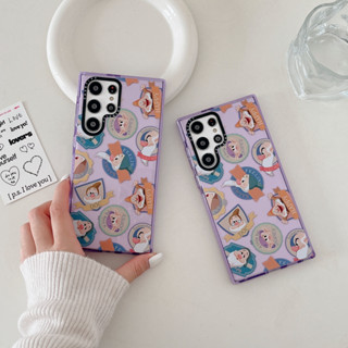 การ์ตูน น่ารัก เจ็ดคนแคระ เคส Samsung Galaxy S23 Ultra S22 Ultra S21 Ultra S20 S21 S22 S23 Plus + S20Ultra Case ใหม่ ขอบสี เรียบง่าย โปร่งใส ป้องกันการหล่น ซิลิกาเจล นุ่ม ซัมซุง เคส