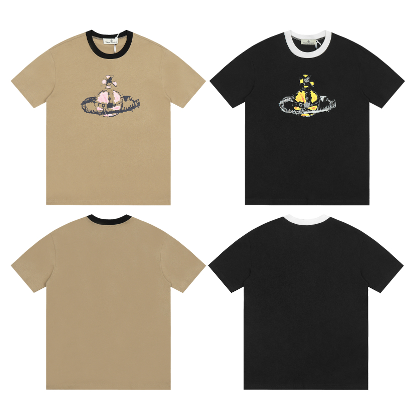 พร้อมส่ง *vivienne* Westwood* เสื้อยืดแขนสั้นลําลอง ผ้าฝ้าย สําหรับผู้ชาย และผู้หญิง