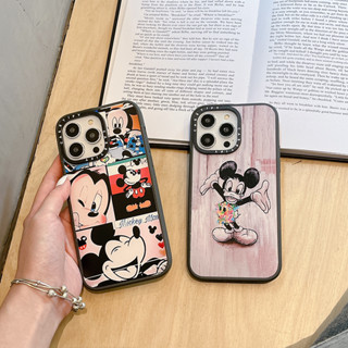 Casetify เคสโทรศัพท์มือถืออะคริลิคแข็ง โปร่งแสง กันกระแทก พิมพ์ลายการ์ตูนมิกกี้เมาส์ สําหรับ iPhone 15 14 13 12 11 Pro Max