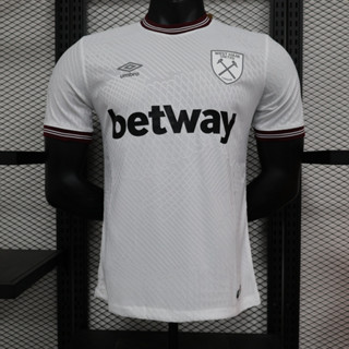 เสื้อกีฬาแขนสั้น ลายทีมชาติฟุตบอล West Ham United สีขาว ไซซ์ 23-24