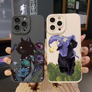 เคสโทรศัพท์มือถือ ขอบสี่เหลี่ยม ลายดอกไม้ แมววิเศษ สําหรับ Xiaomi Redmi Note 11 Pro 5G 11S 10 Pro 4G 10S Redmi 10C 9C A2 A1