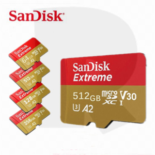 Sandisk การ์ดหน่วยความจํา SD V30 8GB 16GB 32GB 64GB 128GB 256GB 512GB Class10 ความเร็วสูง สําหรับโทรศัพท์มือถือ