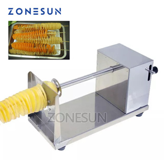 Zonesun H1327 เครื่องหั่นผัก มันฝรั่ง แบบเกลียว สเตนเลส สําหรับแตงกวา แครอท เฟรนช์ฟราย