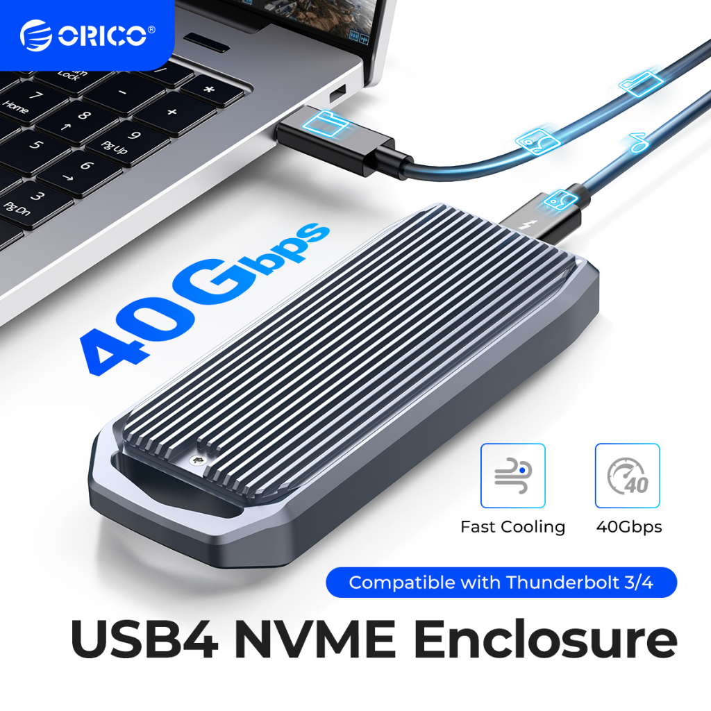 Orico M2 SSD กรณี 40Gbps NVME Enclosure M.2 ถึง USB 4.0 ประเภท C 4.0 USB 3.0 SSD อะแดปเตอร์สําหรับ N