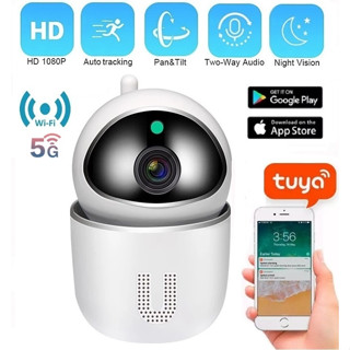 Tuya/smart Life กล้องวงจรปิดรักษาความปลอดภัยไร้สาย 1080P Mini Wifi IP 2MP มองเห็นกลางคืน