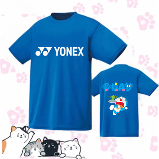 ชุดกีฬาแบดมินตัน Yonex พิมพ์ลายการ์ตูนโดราเอมอน ระบายอากาศ แบบแห้งเร็ว เหมาะกับฤดูร้อน สําหรับผู้ชาย และผู้หญิง 2023